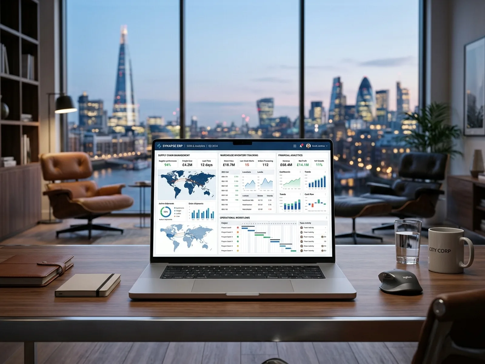 Bespoke ERP Software Development in London - Enterprise Operations & Inventory Dashboard